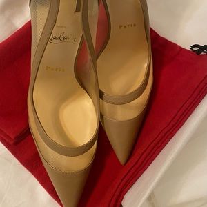 Christian Louboutin Leather Galativi Pumps 100NAPPA/RETE